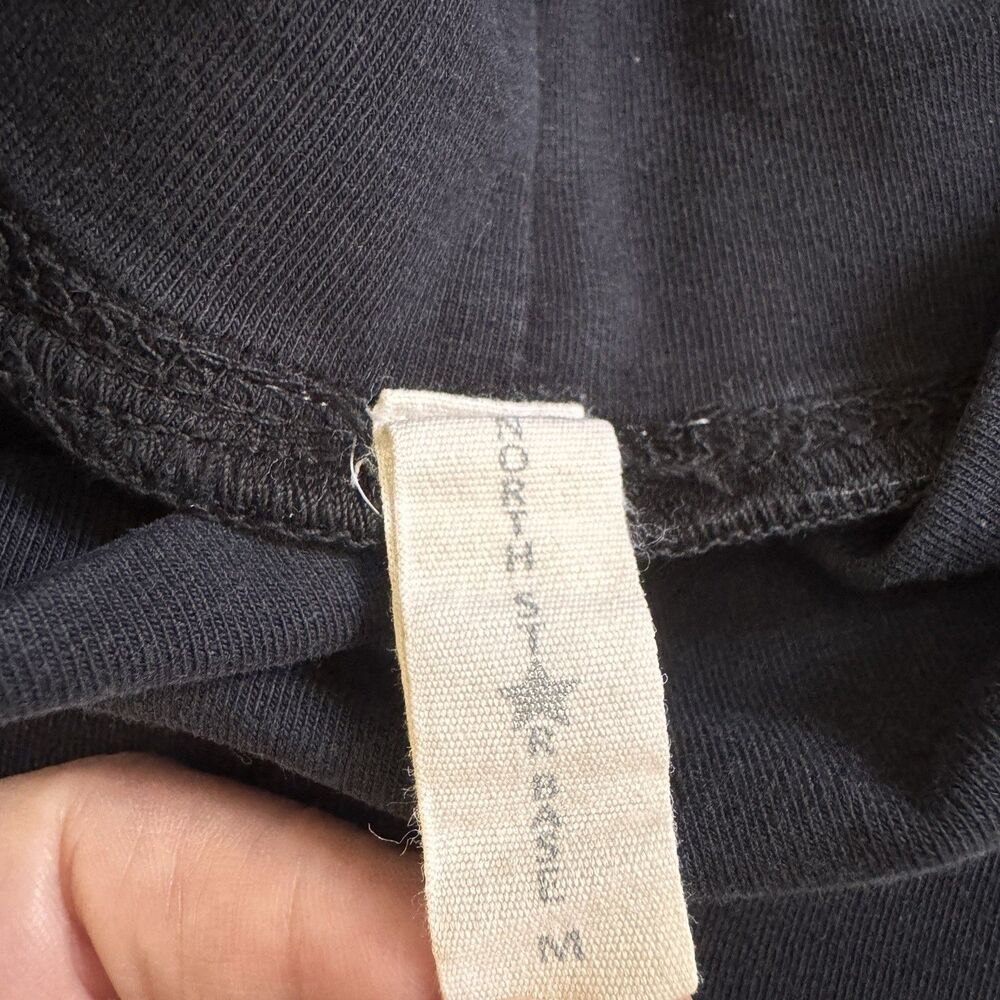 North Star Base Sweatshirt M Black Pullover Mock Neck Ruched Cotton Stretch USA - Picture 8 of 10